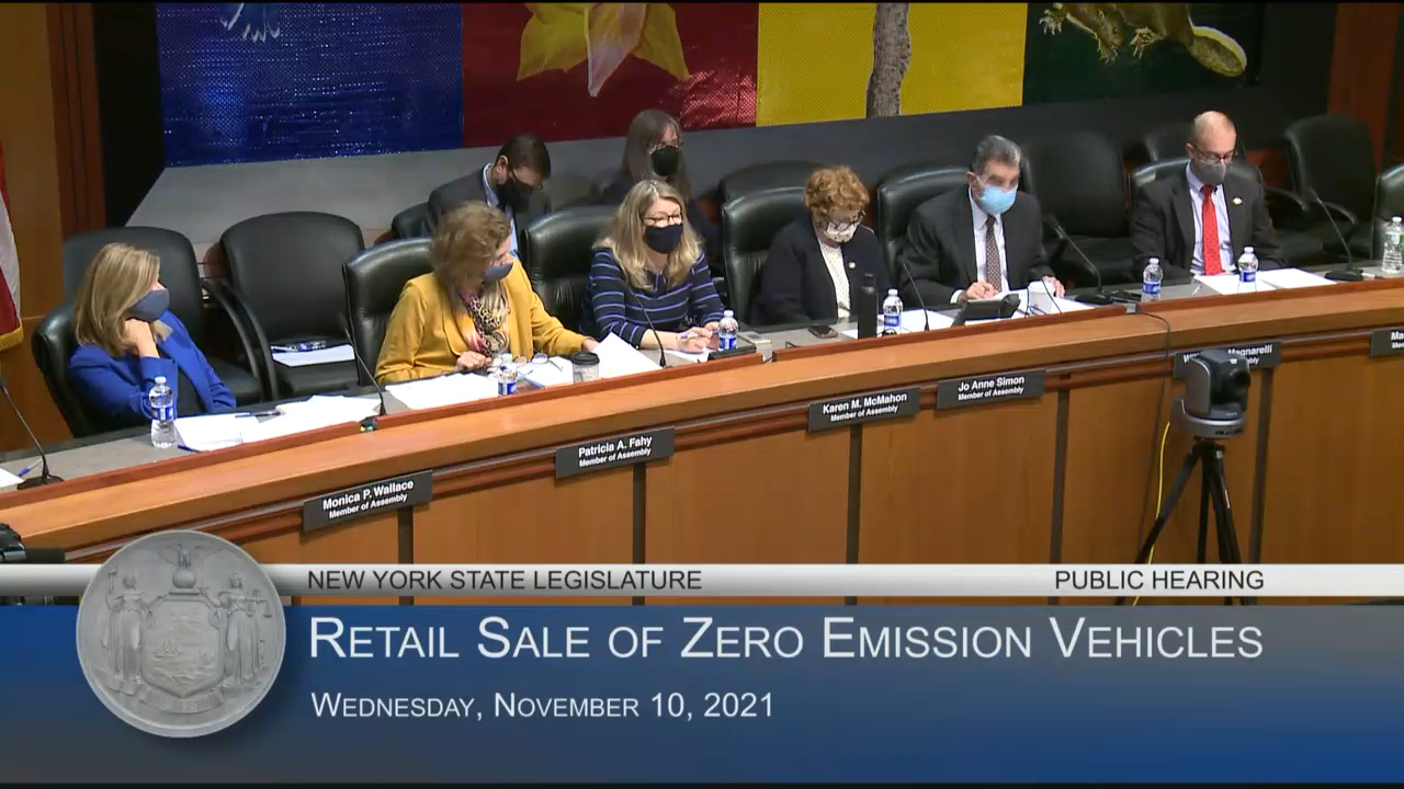 Electric Vehicle Manufacturer Representatives Discuss Retail Sale of Zero Emission Vehicles