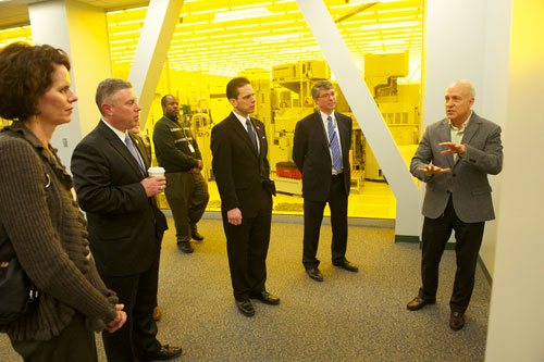 Assemblymember Phil Steck tours The College of Nanoscale Science and Engineering with Assemblymembers Fahy, McDonald and Santabarbara.
