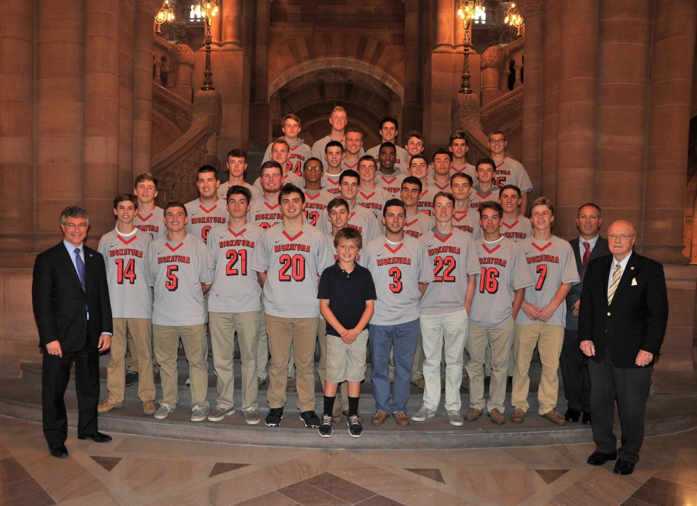 Assemblymember Phil Steck honored the Niskayuna High School Boy’s Lacrosse Team with a resolution in the Assembly for capturing the 2015 New York State Class A Championship. K720