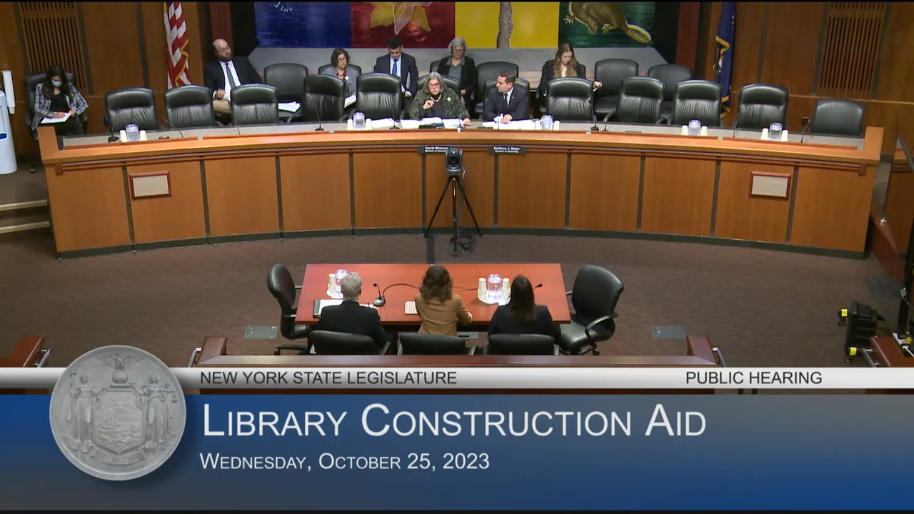 Assistant Commissioner for Libraries Testifies at Public Hearing on Library Construction Aid