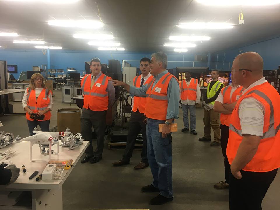 Assemblyman Stirpe visited Sunnking Electronic Recycling headquarters where all of the electronics from his annual E-recycling event are gathered and recycled.
