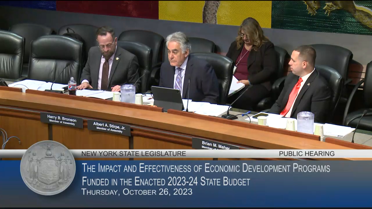 University of Rochester Representative Testifies at Hearing on the Effectiveness of Economic Development Programs Funded in 2023-24 State Budget