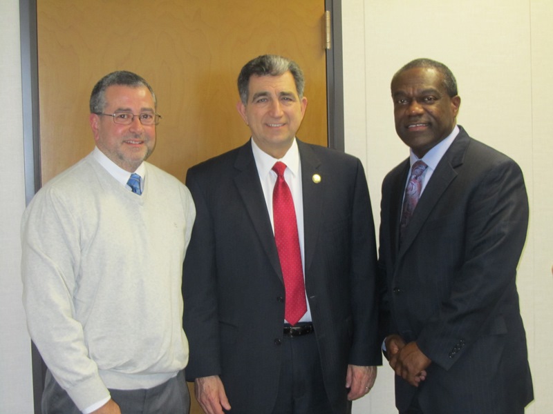 Assemblyman Bill Magnarelli met with Executive Director Bill Simmons and Assistant Director Dave Paccone of the Syracuse Housing Authority. They discussed a variety of issues affecting the Authority a