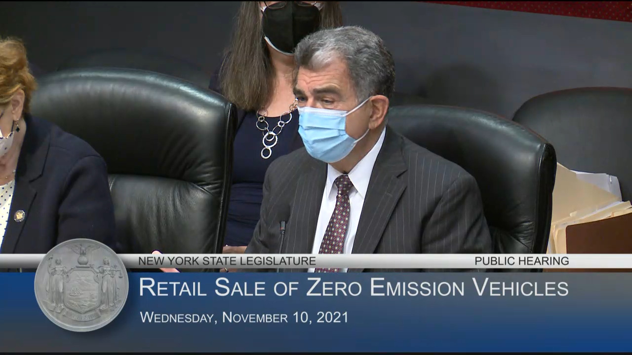 Magnarelli Questions Electric Vehicle Reps During Hearing on Retail Sale of Zero Emission Vehicles