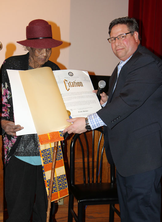 I was privileged to present several citations to Essie Barnes of Lyons.