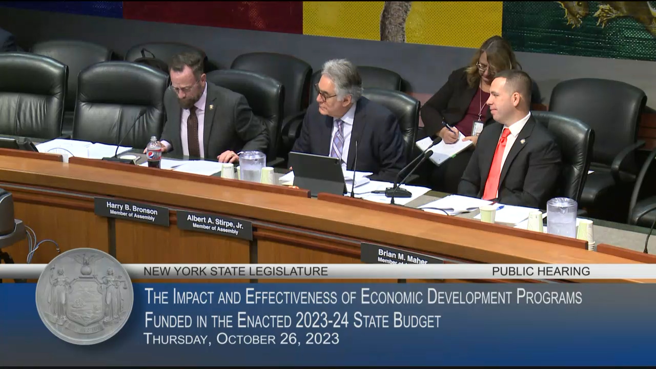 NYSEDC Director Testifies During Hearing on the Effectiveness of Economic Development Programs Funded in 2023-24 State Budget