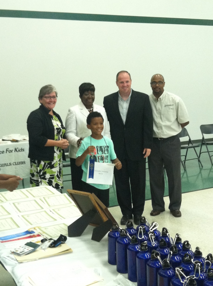 Assemblywoman Crystal Peoples-Stokes and Senator Tim Kennedy attend the Buffalo Boys and Girls Club spelling bee. Also acknowledging the Campaign Kickoff for “Great Futures.