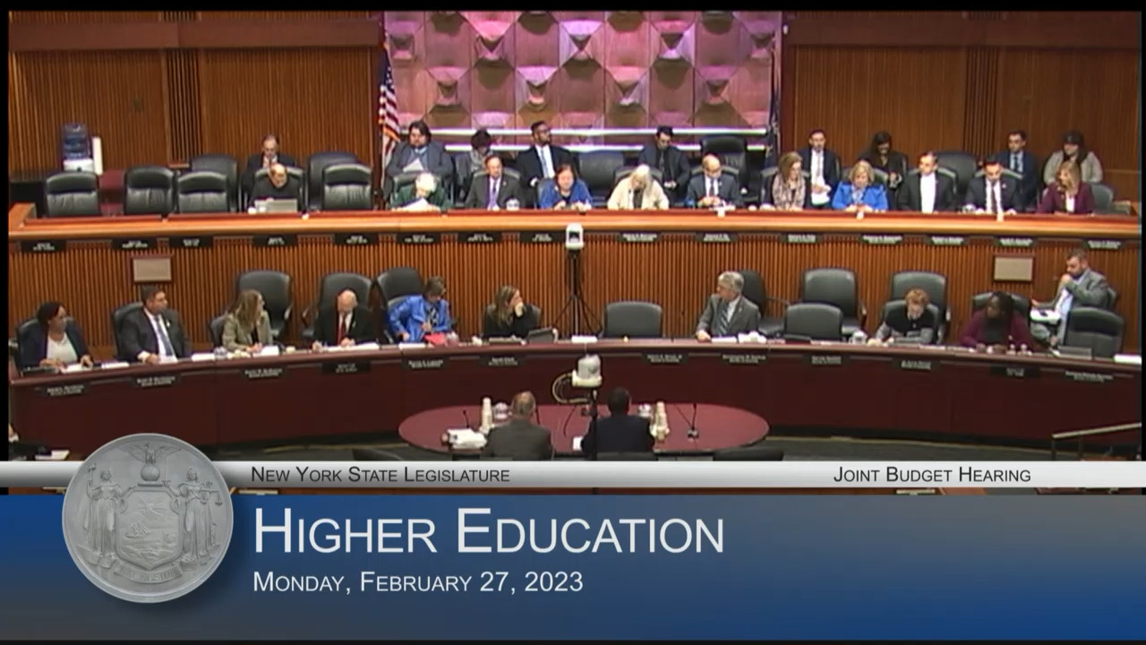SUNY & CUNY Chancellors Testify During Budget hearing on Higher Education