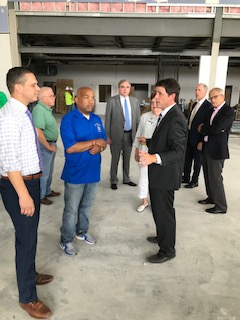 Pictured in the second photo at the site of the new Boys & Girls Club in Schenectady is (foreground from left to right): Assemblymember Angelo Santabarbara and Boys & Girls Club of Schenectady Executive Director Shane Bargy.