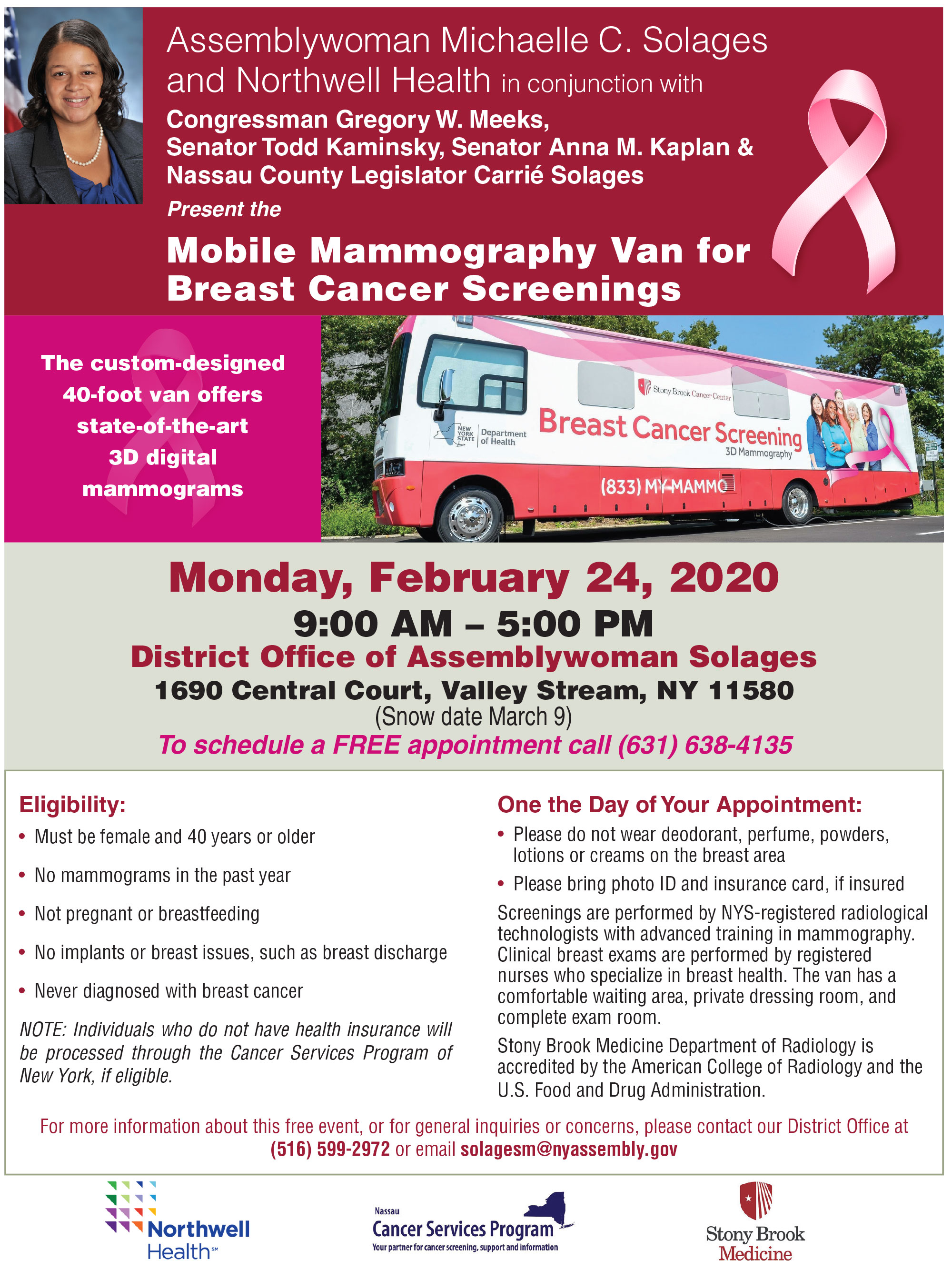 Mobile Mammography Van for Breast Cancer Screenings