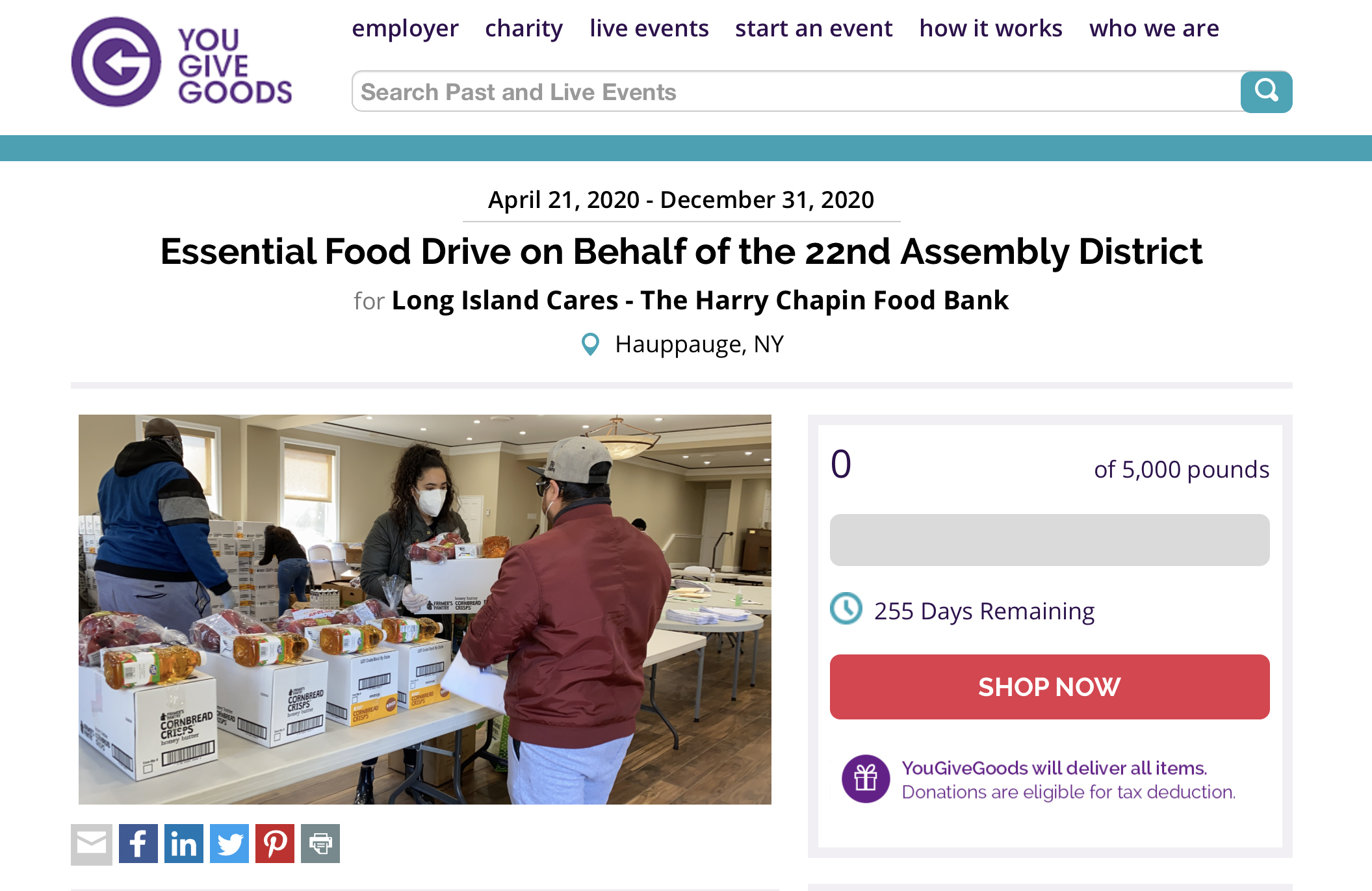 Assemblywoman Michaelle Solages is working in partnership with Long Island Cares, Inc to provide supplemental food support to people affected by the coronavirus in the 22nd Assembly District through a virtual food drive.