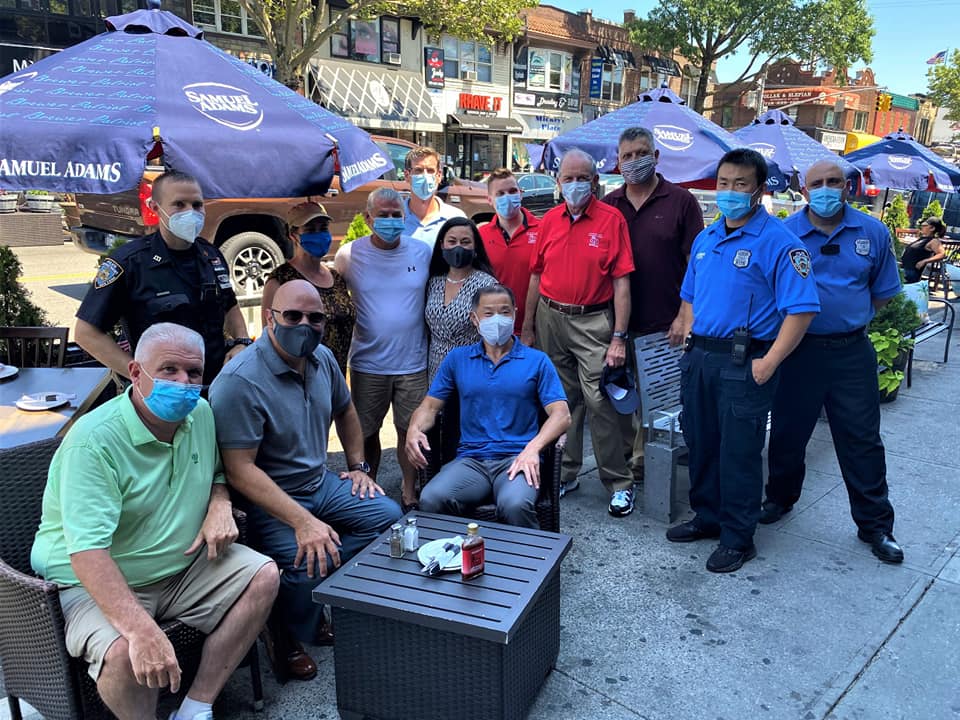 On July 9, 2020, Assemblyman Braunstein joined Community Board 11, Senator John Liu, Council Member Paul Vallone, the Bayside Village Business Improvement District, and the 111th Precinct, in celebrating the expansion of outdoor dining on Bell Boulevard.